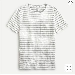 J.crew linen crewneck striped T-shirt
